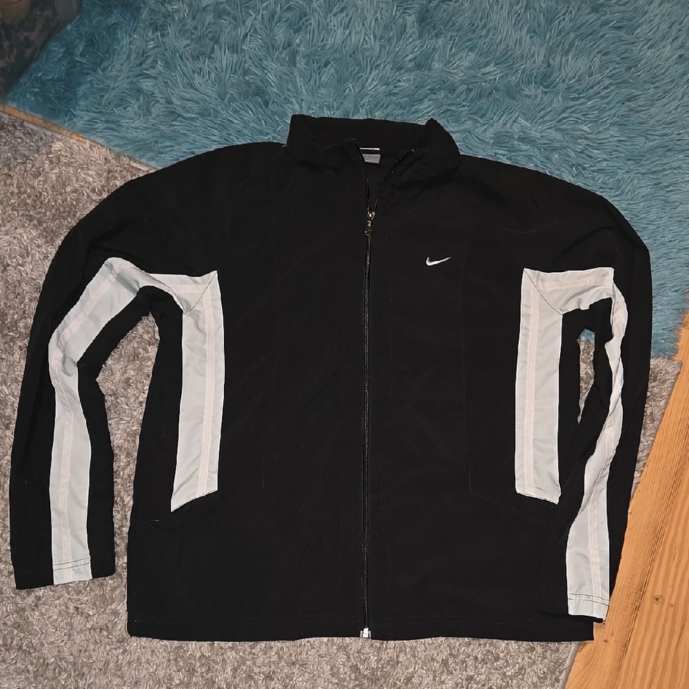 Nike Black and White Windbreaker Jacket